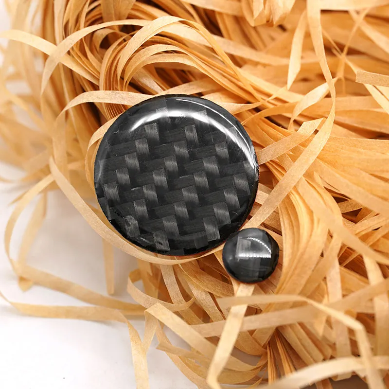 2PCS Real Carbon Fiber Car Center Console Multimedia Volume Button Cover Protective Trim For Mazda 3 6 CX-5 CX-9 2017