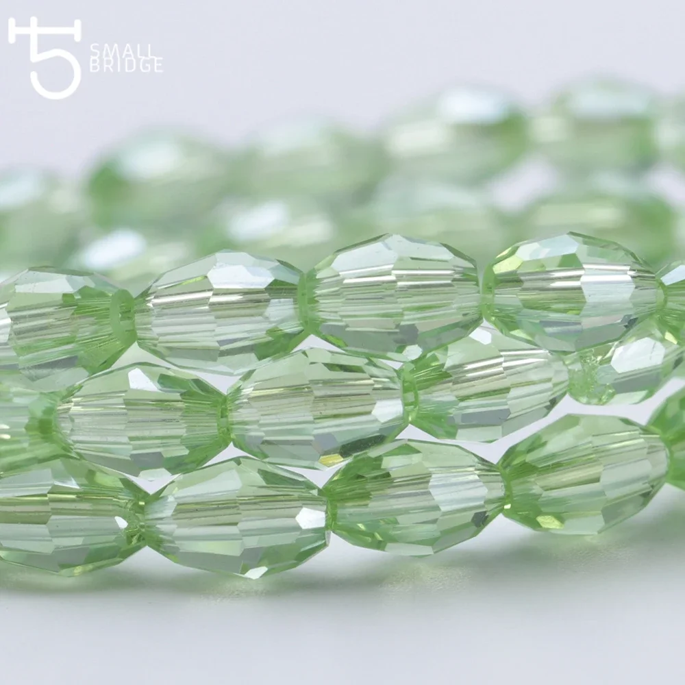 4*6mm Czech Faceted Mixed Glass Rice Beads for Making Jewelry Necklace Women Diy Perles Oval Shape Crystal Beads Wholesale Y102