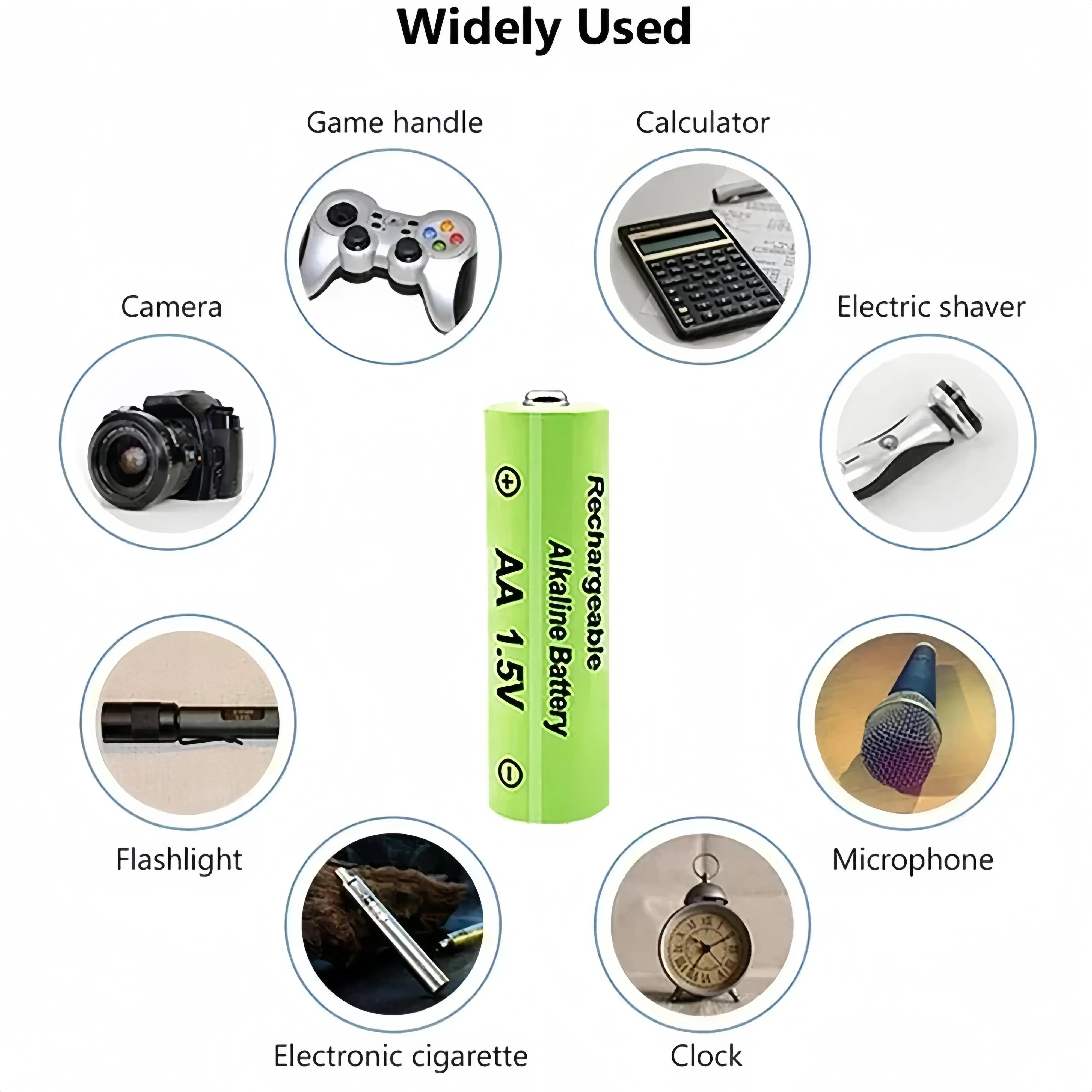 1.5V AA 3800mAh NI-MH Rechargeable Battery for Torch Toys Clock MP3 Player Wireless Keyboard Wireless Mouse Replace Rechargeable