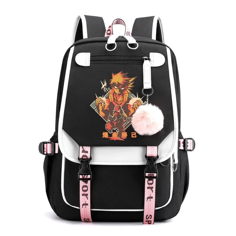 

My Bakugo Girl Bag Anime School Bags for Teens Boku No Hero Academia Backpack Rucksack Mochila