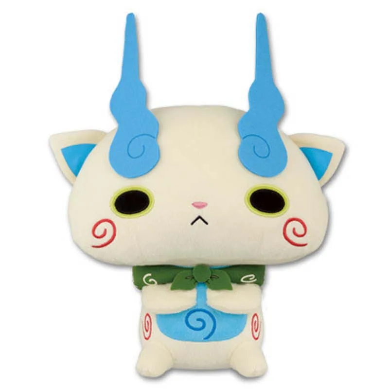 New Cute Japan Anime Yokai Watch Komasan Cat Big Plush Stuffed Cosplay Doll 28cm Kids Toys Boys Children Christmas Gifts