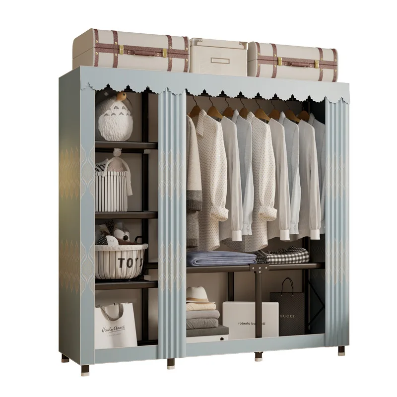 

Simple wardrobe household bedroom assembly folding cloth wardrobe