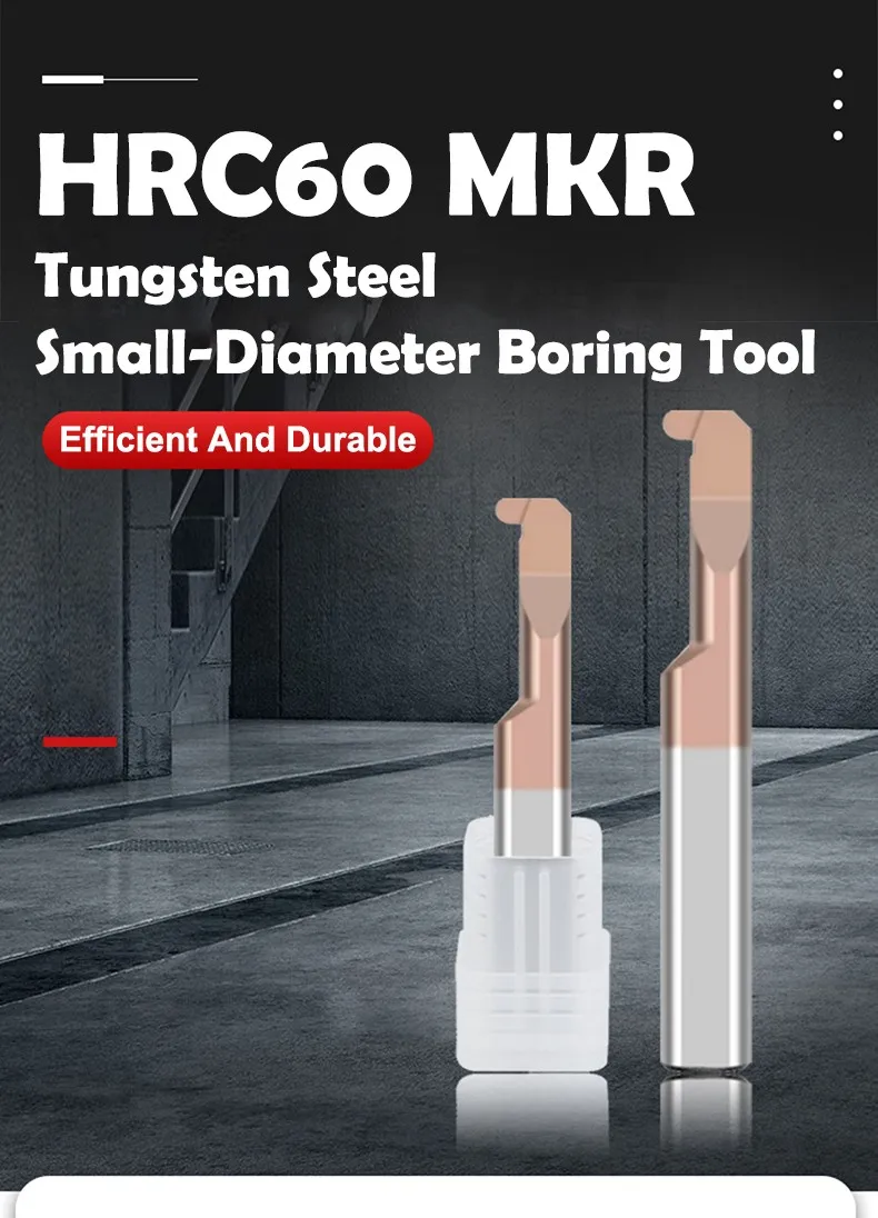 SHAZAM MKR Rundbohrwerkzeuge mit kleinem Durchmesser und Rillenschneidwerkzeugen aus Wolframstahl-Hartmetall für CNC-Maschinen, Innenrillenbohrung – Detail 1