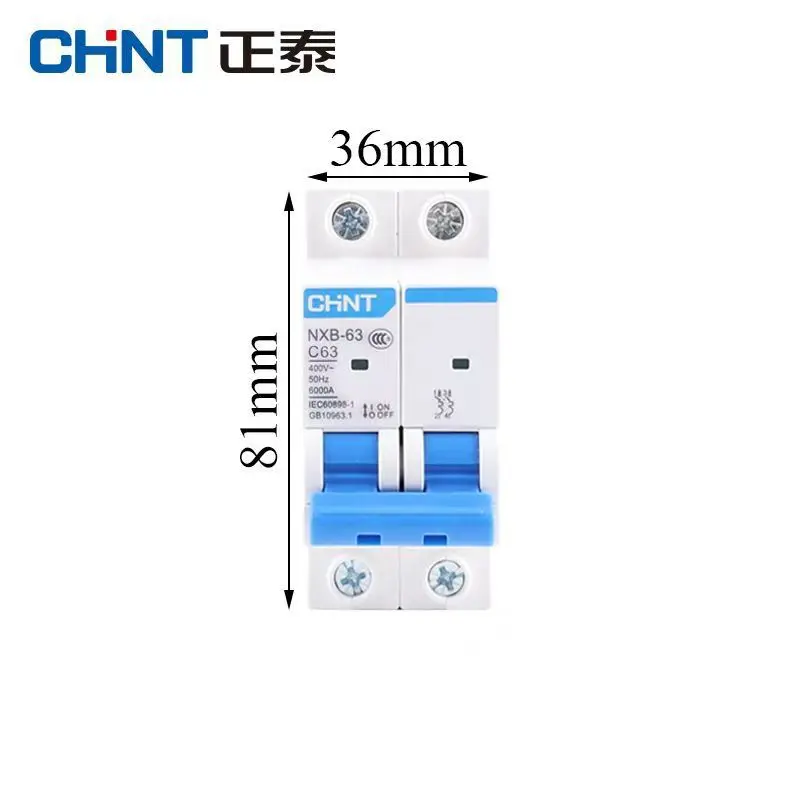 Chint 2P/3P/4P 10A-63A مفتاح هواء للحماية من التسرب - NXB-63 DZ47 قاطع دائرة مصغر منزلي