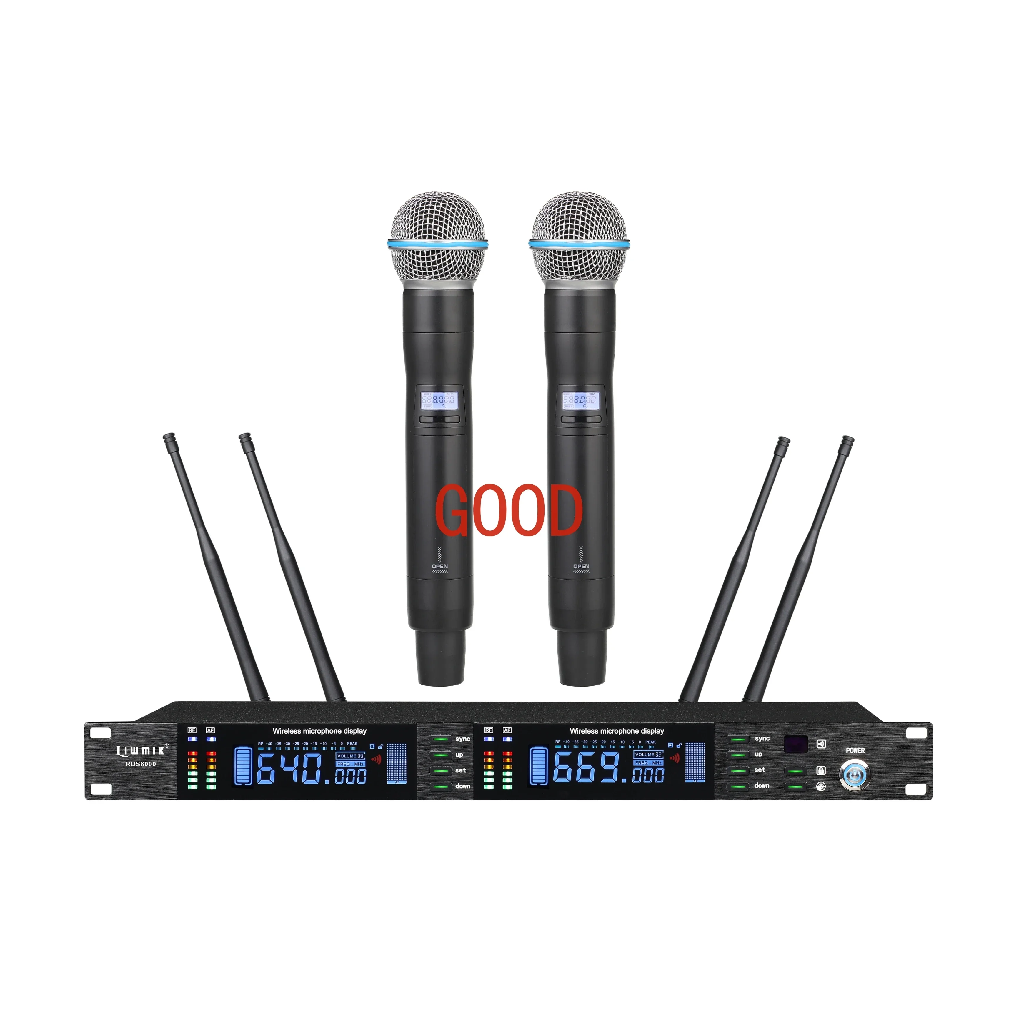RB6600 Pro UHF Dual-Channel Cordless handheld True Diversity Wireless