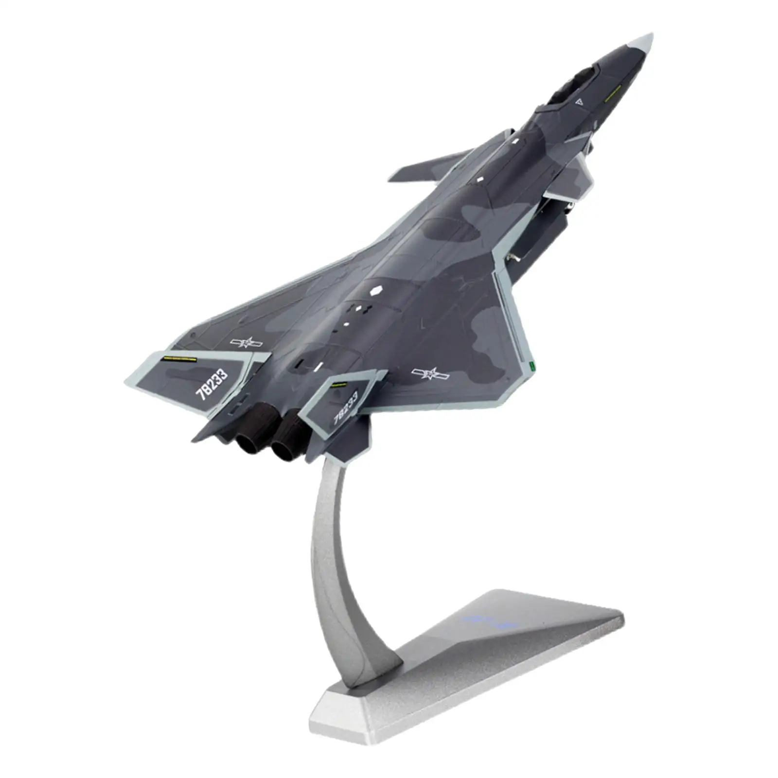 1/72 Scale J20 Fighter Simulation Airplane for Living Room Bookshelf Bar