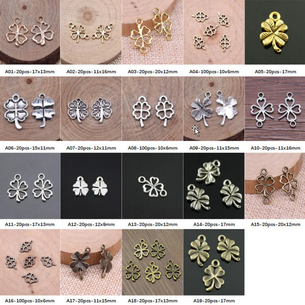 New Arrival Four Leaf Clover Charms For Jewelry Making Gifts For Women