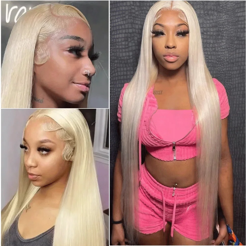 

40 46 Inch 613 13x6 Hd Lace Frontal Wigs Bone Straight Human Hair For Women 13x4 Honey Blonde Lace Front Wig Brazilian Pre Plucked 200% Density
