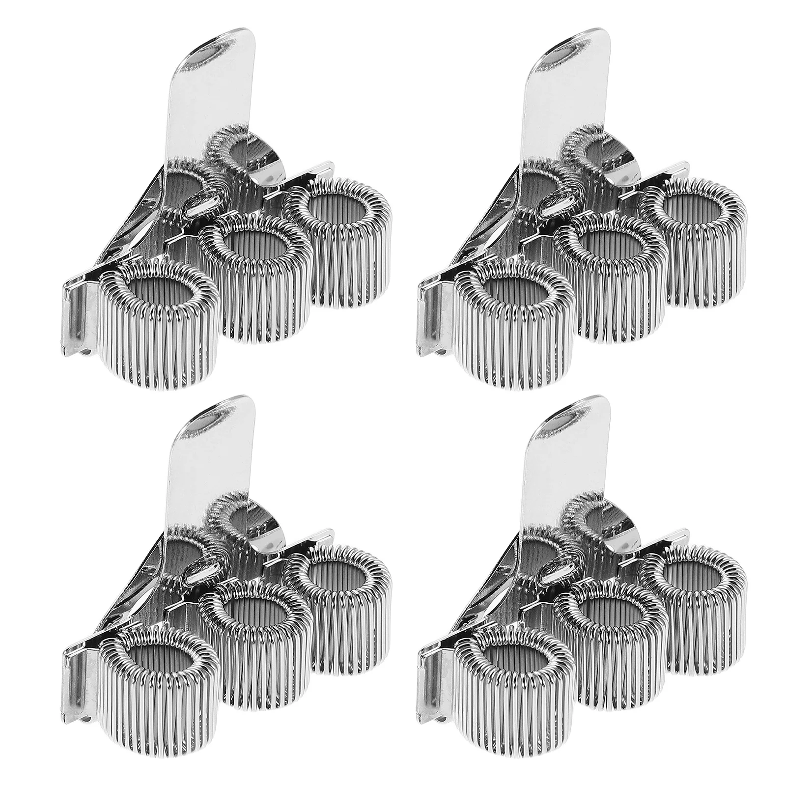 

4Pcs Pen Holder Clip Metal Spring Mountable Pencil Holder for Binder Notebook Diary Portable Writing Tool Organizer Efficient