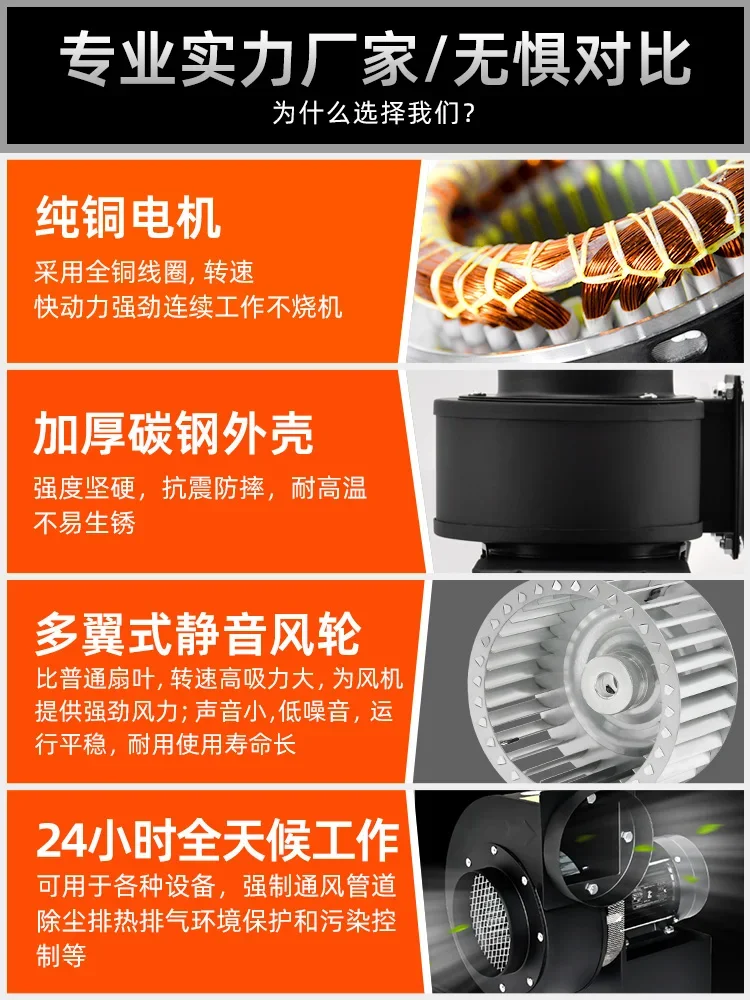 High temperature resistant centrifugal fan multi-wing blower