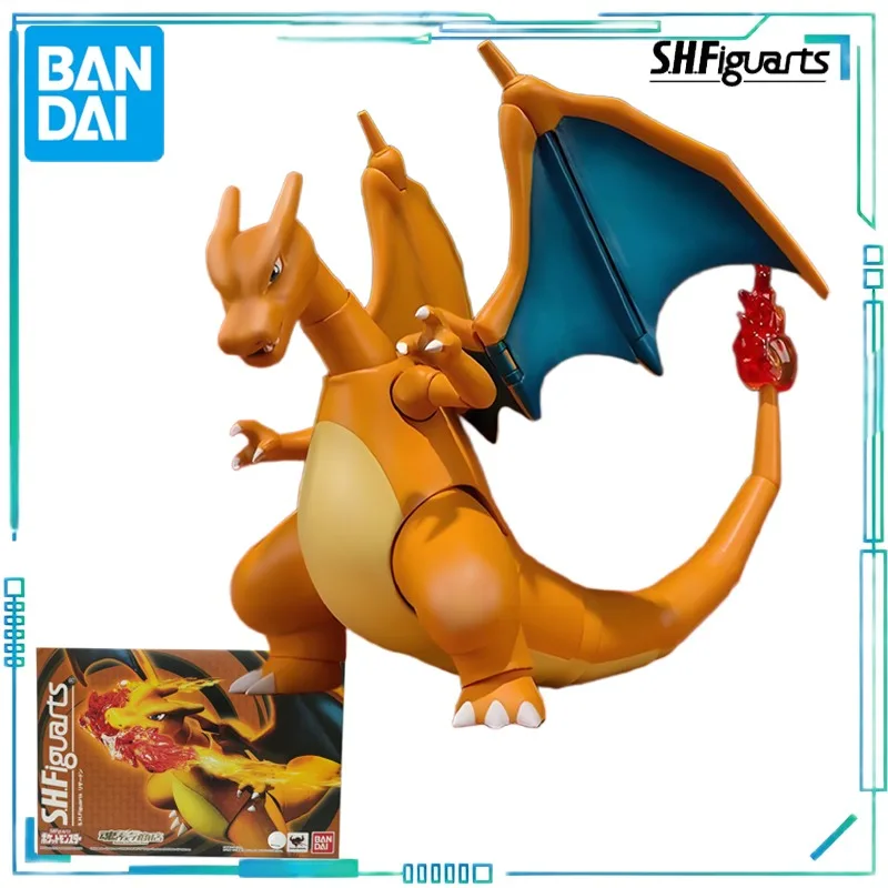 

BANDAI Genuine S. H. Figuarts Series Pok É Mon Series Fire-breathing Dragon Nostalgic Toys Collectibles Out of Print Model