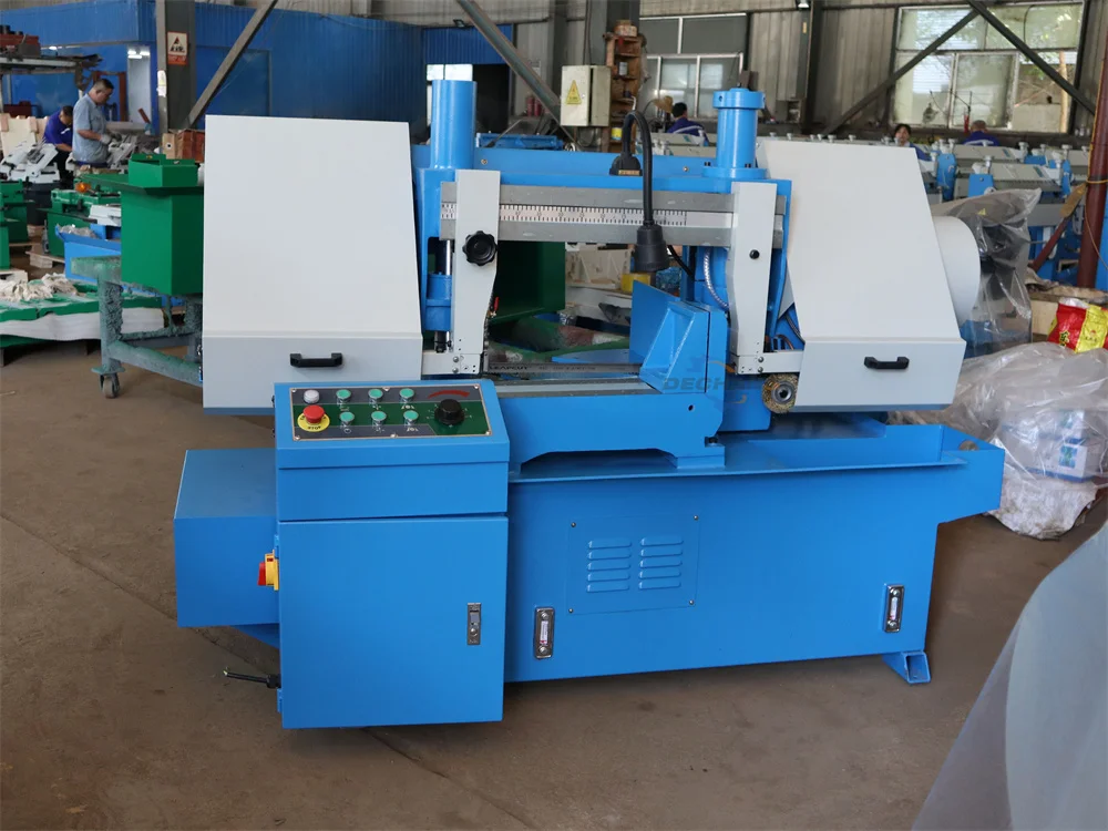 DECHANG GHZ4240 Large Diameter Pipe Cutting Band Saw Machine High Torque Angle Control Mechanical Tension Method 4.0Kw Motor