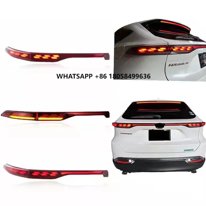 

New Arrival LED Tail Lights for To/yota Harrier 2022 Play Plug Rear Lamp Flowing Turn Signal 6000K Color Temperature 12V Voltage