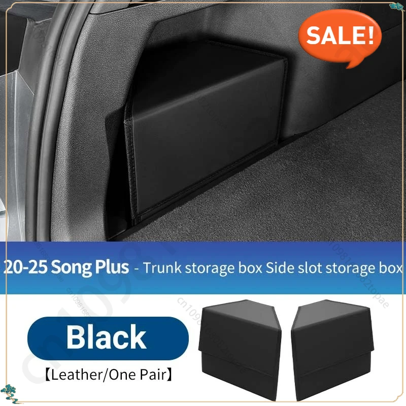Para byd song plus seal u 2020-2025 carro dobrável caixa de armazenamento tronco portátil multiuso organizador caso caixa de armazenamento de ranhura lateral