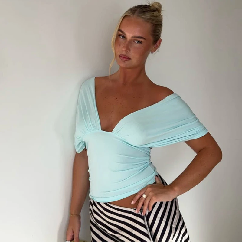 Regata Feminina Sexy com Decote V Profundo, Sem Mangas, Ajustada, Elegante, para Festa, Sem Costas, Básica, Casual, Verão 2026