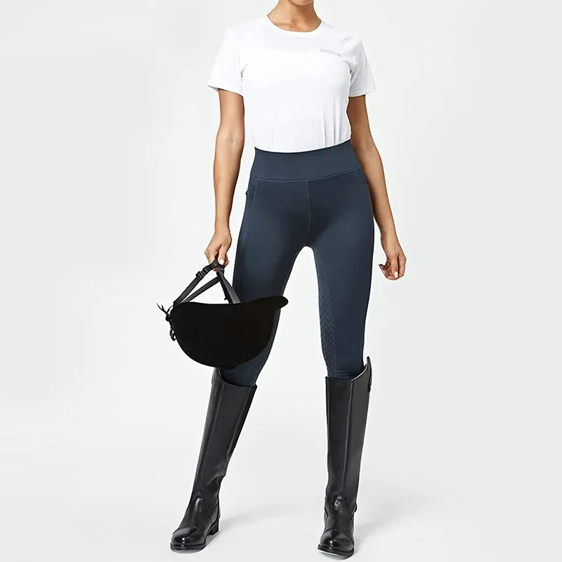 Full Seat Casual Breeches Equestrian Sportswear Elastic High Waist Tight Riding Pants Drip Slip Pants Horse Riding Clothes