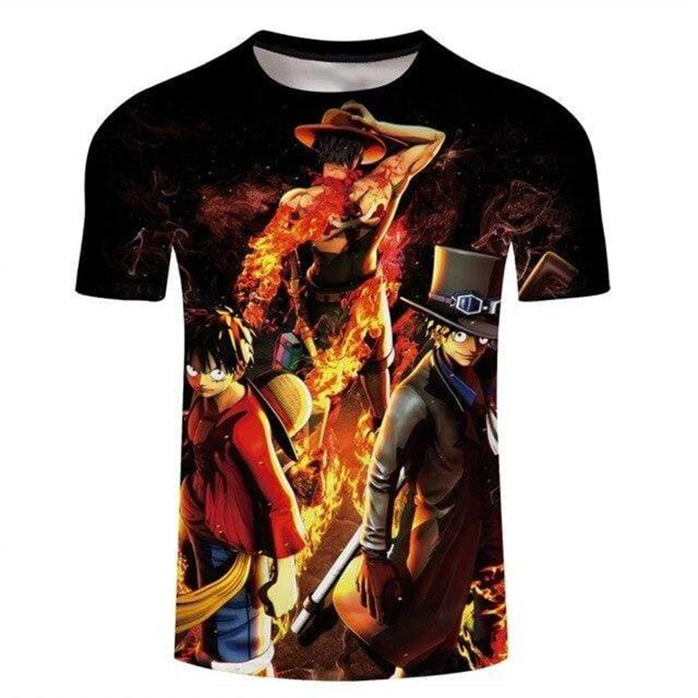 

Japanese Anime One Piece 3d Printed One Piece T-Shirt The Brotherly Bond Fashion Cool T-Shirt Kids Adults Cosplay Tops Clothing