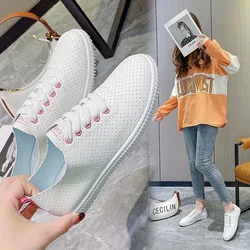2024 New Women's Vulcanized Breathable Comfortable Hole Outdoor Summer Running Fashion Board Shoes Thick Sole Zapatos De Mujer