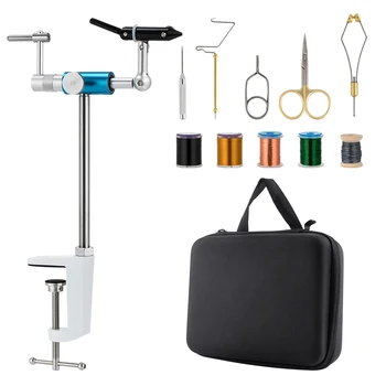 플라이 타이 바이스 C-클램프 마운트, 40Cr 하드 조, 플라이 낚시 도구, 플라이 타이 재료, 받침대 베이스, 플라이 제작 도구, 스테인리스 스틸