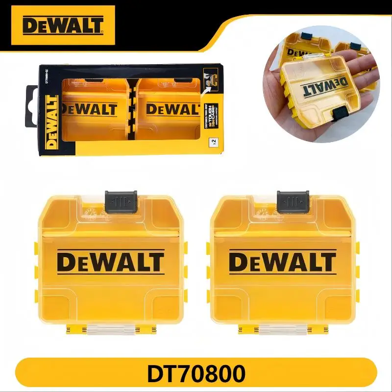 

Маленький ящик для инструментов DEWALT TSTAK — 2 оригинальных мини-хранения, штабелируемые, многофункциональные для отверток DT70800
