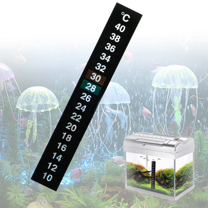 Aquarium Thermometer Fish Tank Liquid Fahrenheit Sticker Digital Aquarium Indoor Thermometer Stick 10 -40 ° aquarium thermomer