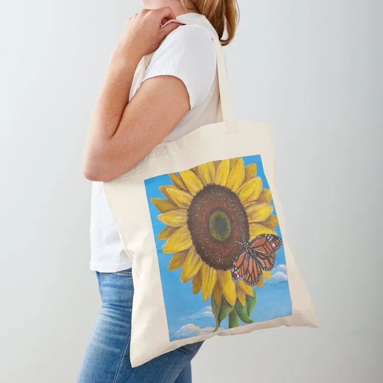 

Butterfly Sunflower (2) Tote Bag shopper bag women tote bags cloth bags woman shopping bag custom bags