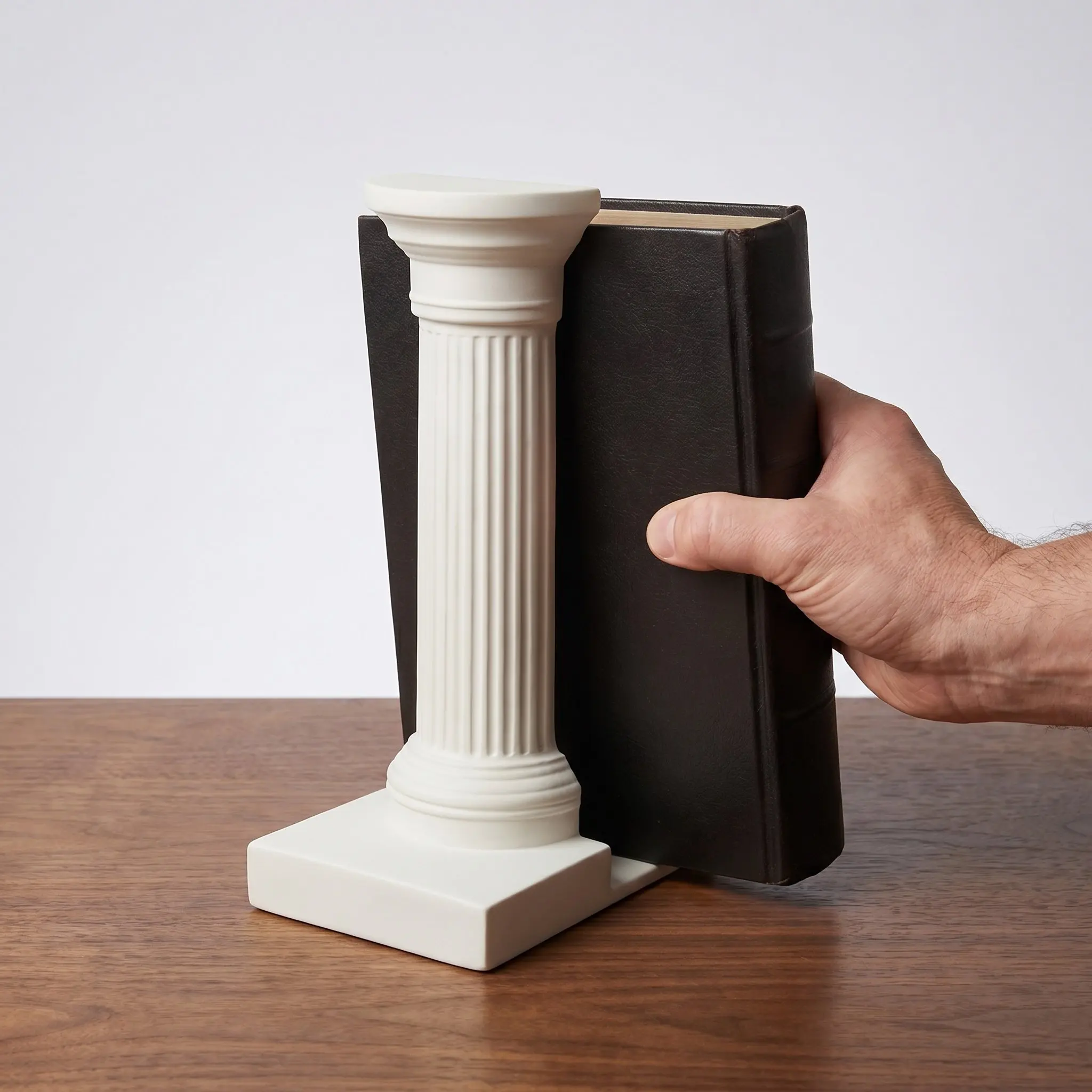 2Pcs Roman Column Book Ends Minimalist Book Stand Desktop Bookends Support For Shelves Office Home Library Book Stoppers