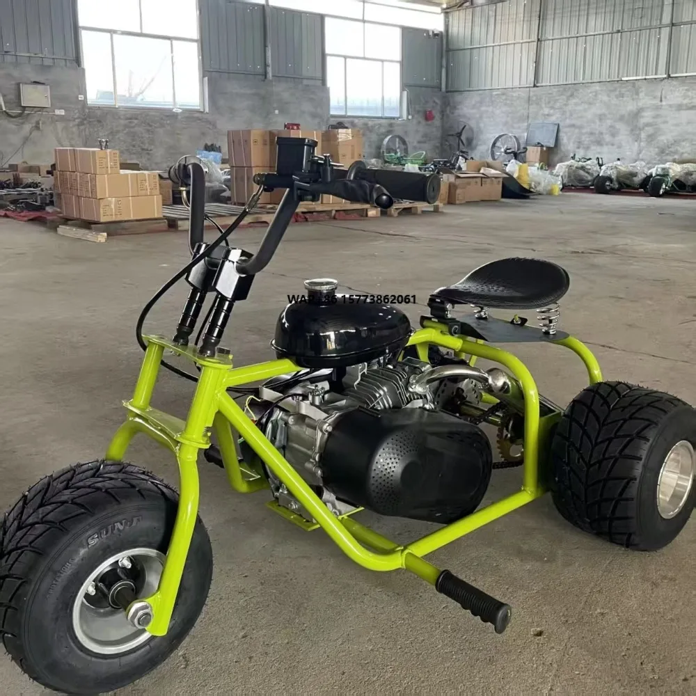 

Green 212cc 4-stroke Three-Wheel Kart Stylish Retro Mini Motorcycle Premium Polished Aluminum Alloy Wheels 60km/h