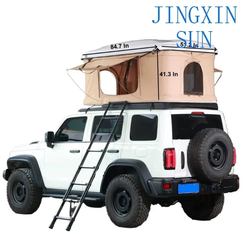 Large 4-sided window aluminum ABS roof hard shell automatic roof tent outdoor camping 4 people