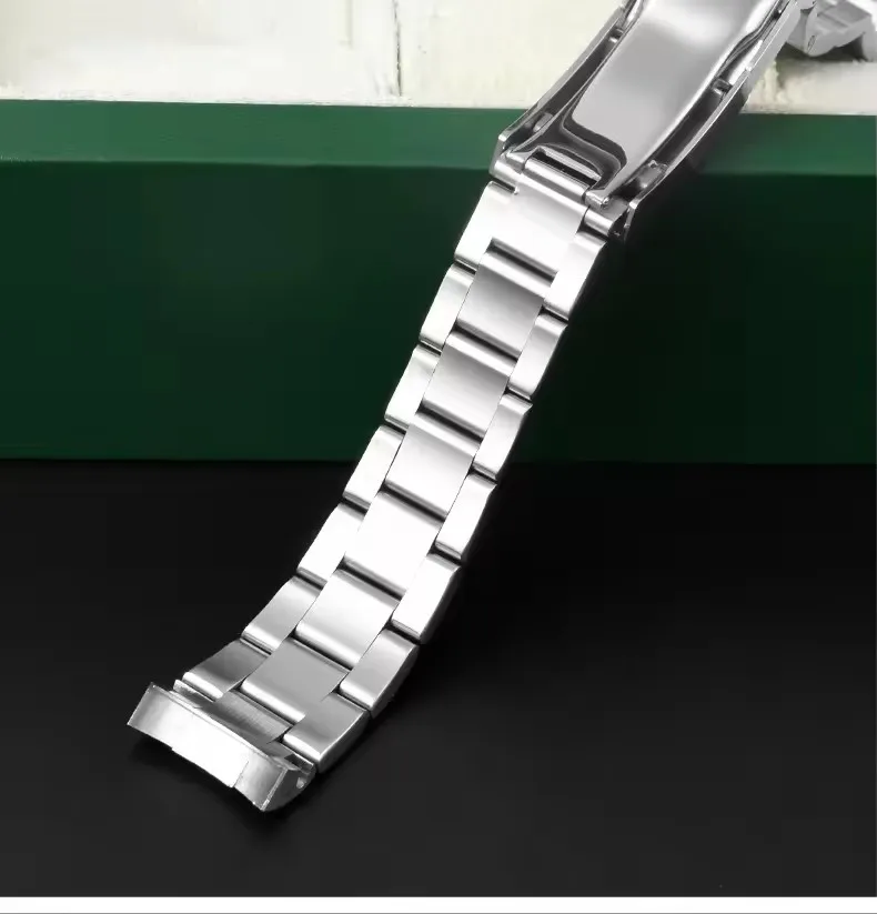 أشرطة الساعات لرولكس الغواصة دايتونا يخت ماستر GMT حزام (استيك) ساعة حزام glidelock المشبك سوار الفولاذ المقاوم للصدأ 20 مللي متر 21 مللي متر