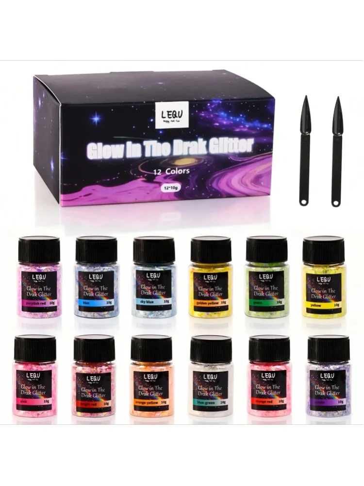Harzguss-Set - 12-Farben Leuchtende Harzpigmente, Helle und Langlebige Farben, Perfekt für Harzkunstprojekte, Oster-/Valentinstags-Dekorationen, Feiertagsdekoration und Ideal für