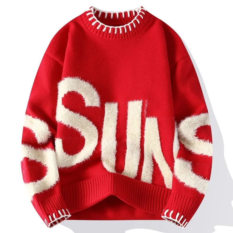 Men's Long Sleeve Knit Sweater Round Neck Pullover Casual Bottoming Shirt Autumn Winter 2026 New Arrival Comfortable Daily Wear
