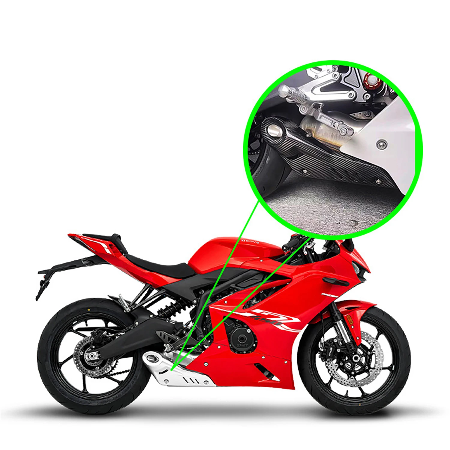 

For Motorcycle 450RR Carbon Fiber Exhaust Pipe Protective Cover