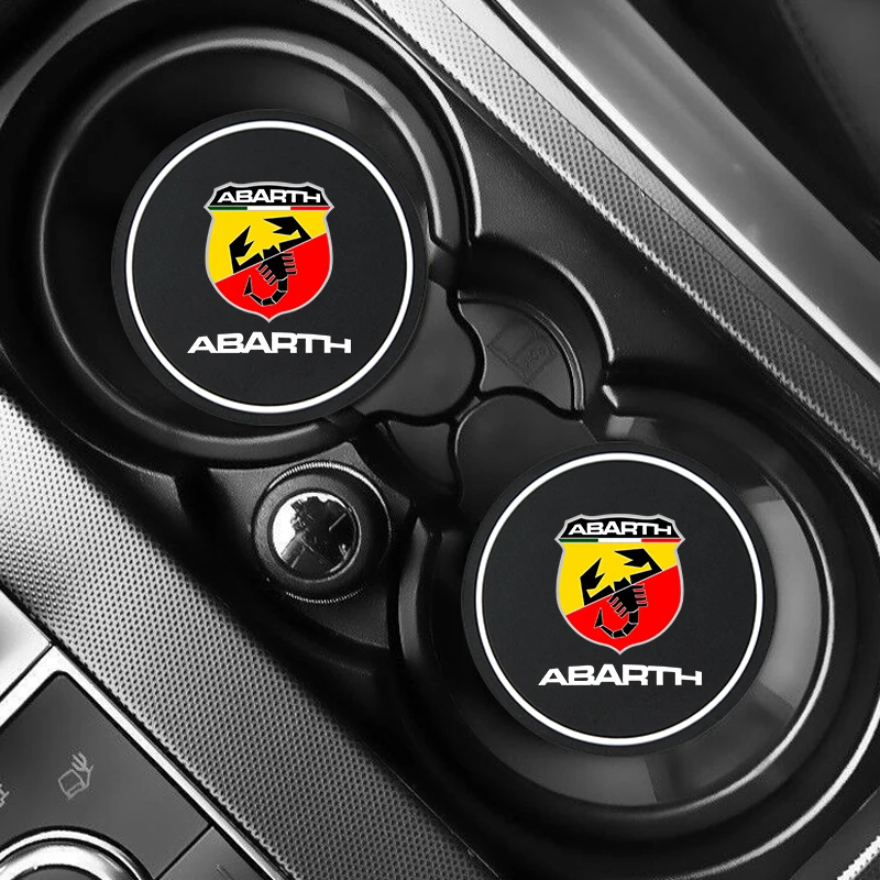 2 قطعة قاعدة أكواب السيارة العالمية المضادة للانزلاق الحصير كوب ماء منصات الشراب ل Abarth Stilo Ducato باليو برافو لينيا دوبلو 500 غراندي تيبو