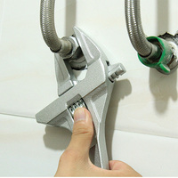 Multifunctional Bathroom Adjustable Wrench, 16-68mm Mini Adjustable Wrench Aluminum Wrench, Bathroom Pipe Nut Removal Tool