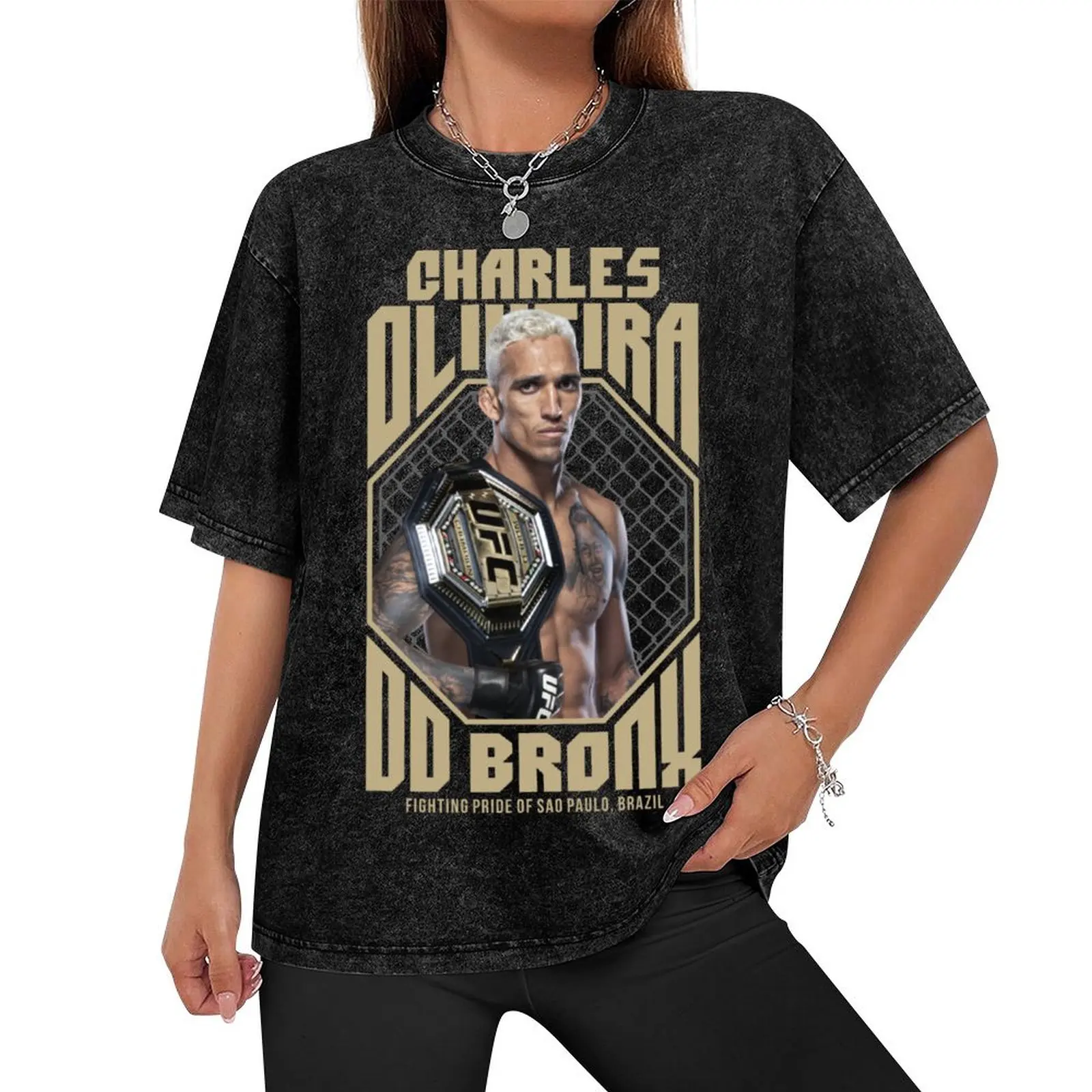 CHARLES OLIVEIRA T-Shirt T-Shirt blue lock Aesthetic clothing mens t shirts top quality