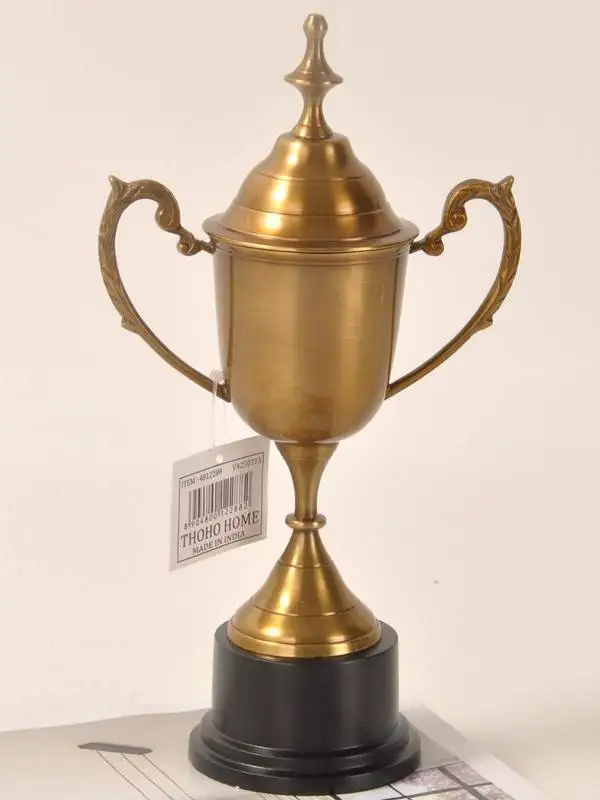 India imported metal brass trophy study office ornament desktop model room soft decoration ornament