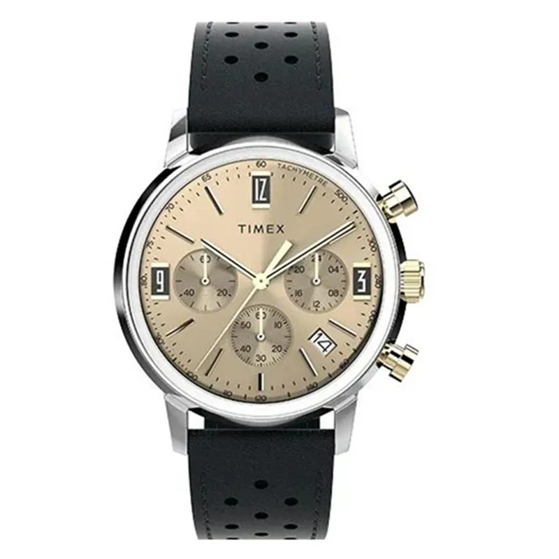 New Timex Men Watches Luxury Trend Quartz Calendar Waterproof Multi Function Fancy Round Watch Stainless Three Eyed Watch