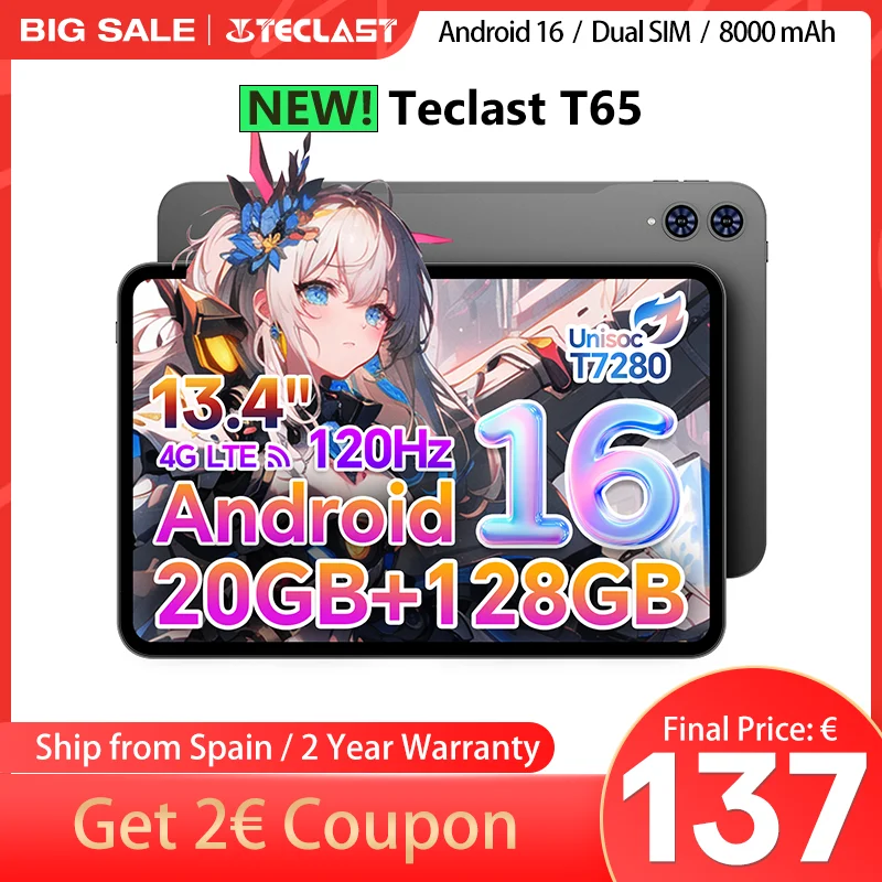 【いまとも】アンドロイド15 タブレット TECLAST T65 TECLAST タブレット 13.4インチAndroid 16 TECLAST T65 26GB+256GB ROM