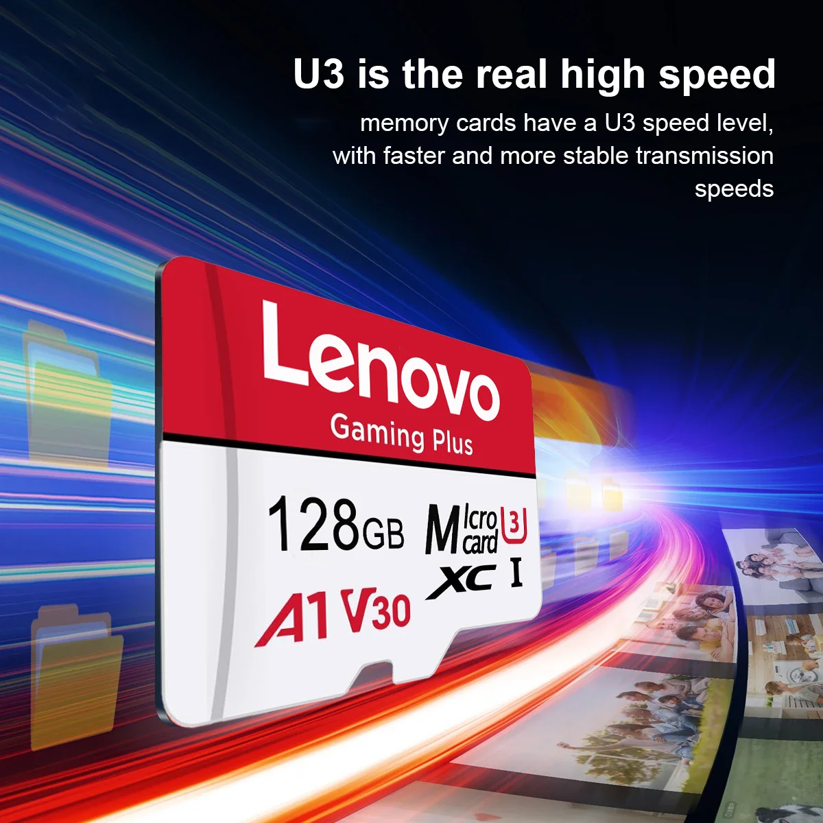 Lenovo Micro SD TF Memory Card Mass Storage 512GB V30 128GB 64GB Full HD for GoPro Dashcam Phone - SD Cards for Digital Storage - view 5