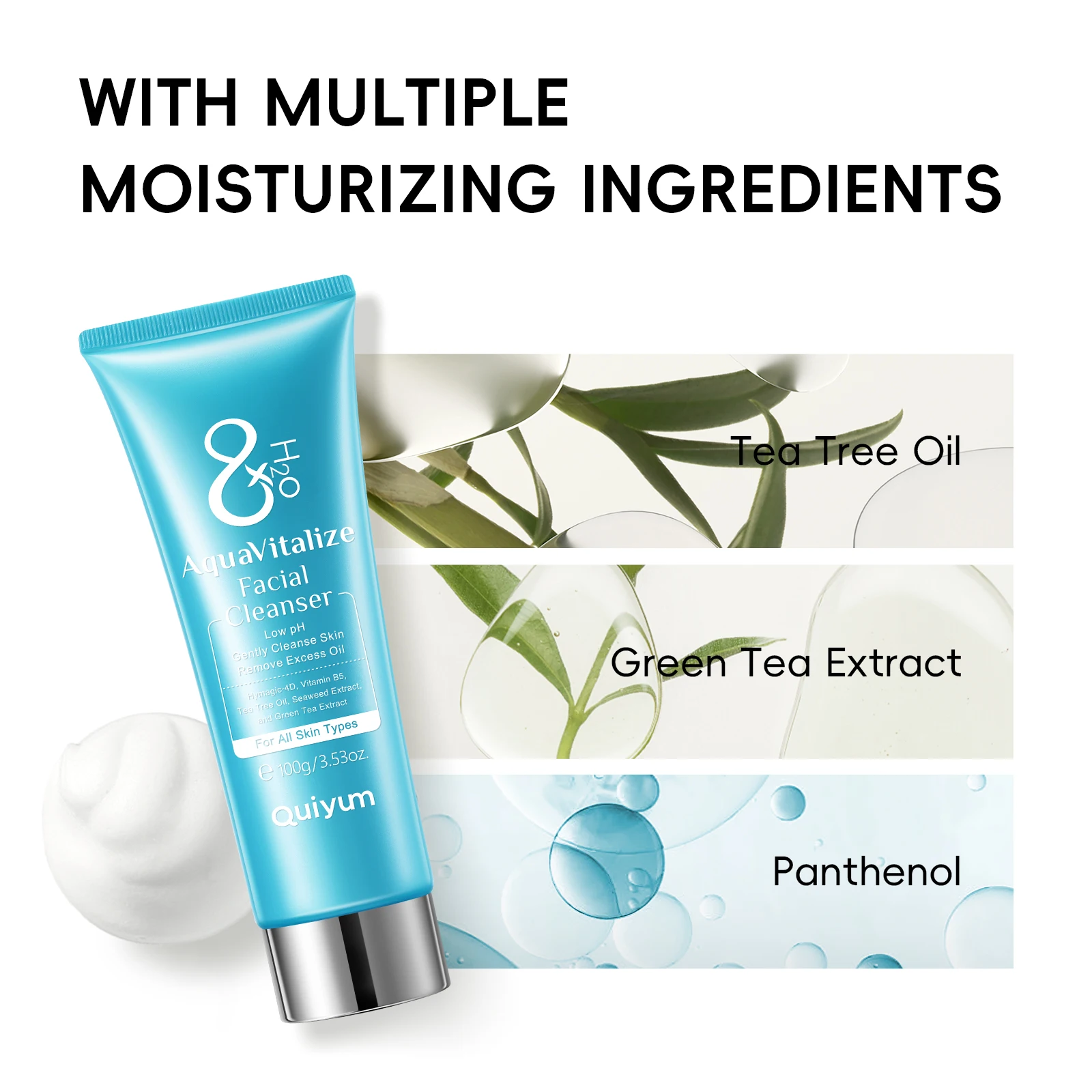 퀴윰 8X H2O 아쿠아바이탈라이즈 페이셜 클렌저 10 - Salicylic Acid Cleanser 리뷰 및 가격