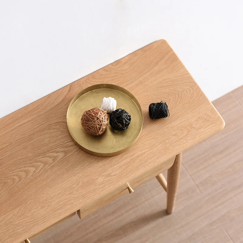 

Customizable Nordic entrance table Oak wall decoration Long desk