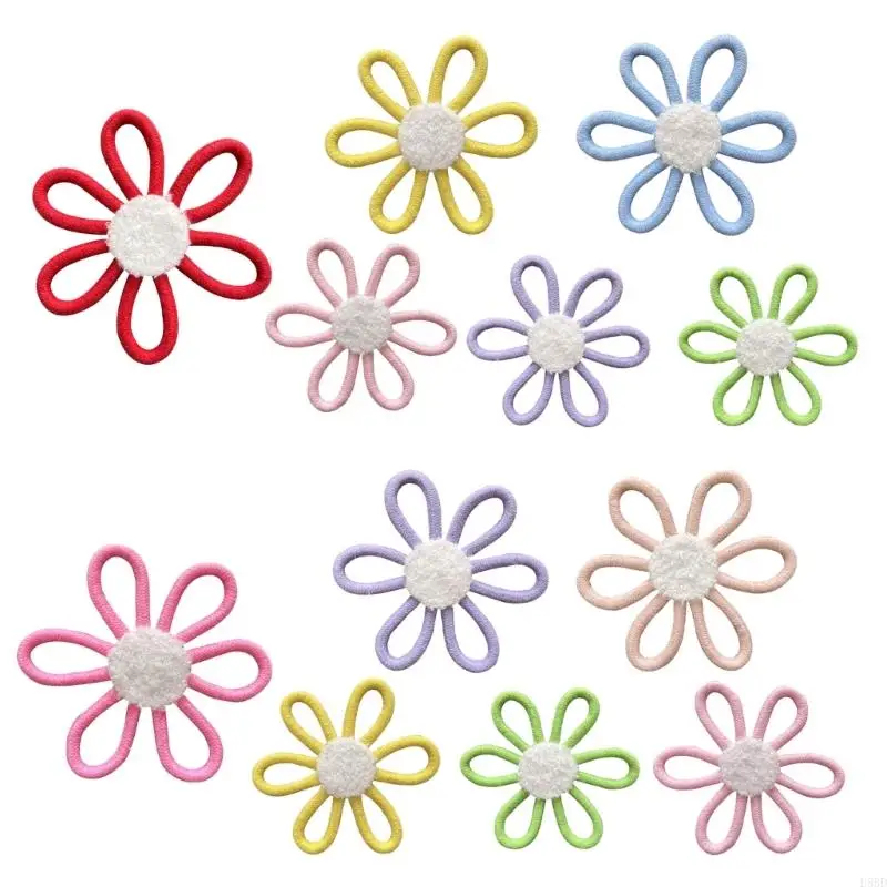 6Pcs Handmade Woven Flower Ornaments Cotton Rope Colorful Flower Kid Room Wall Hangings Nursery Wall Decors Girl Gift D5BD