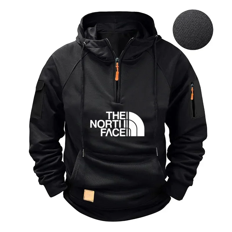 

In the autumn of 2026, men's fashionable hooded windproof sewn sports jacket, casual high-quality flat-top hooded jacket