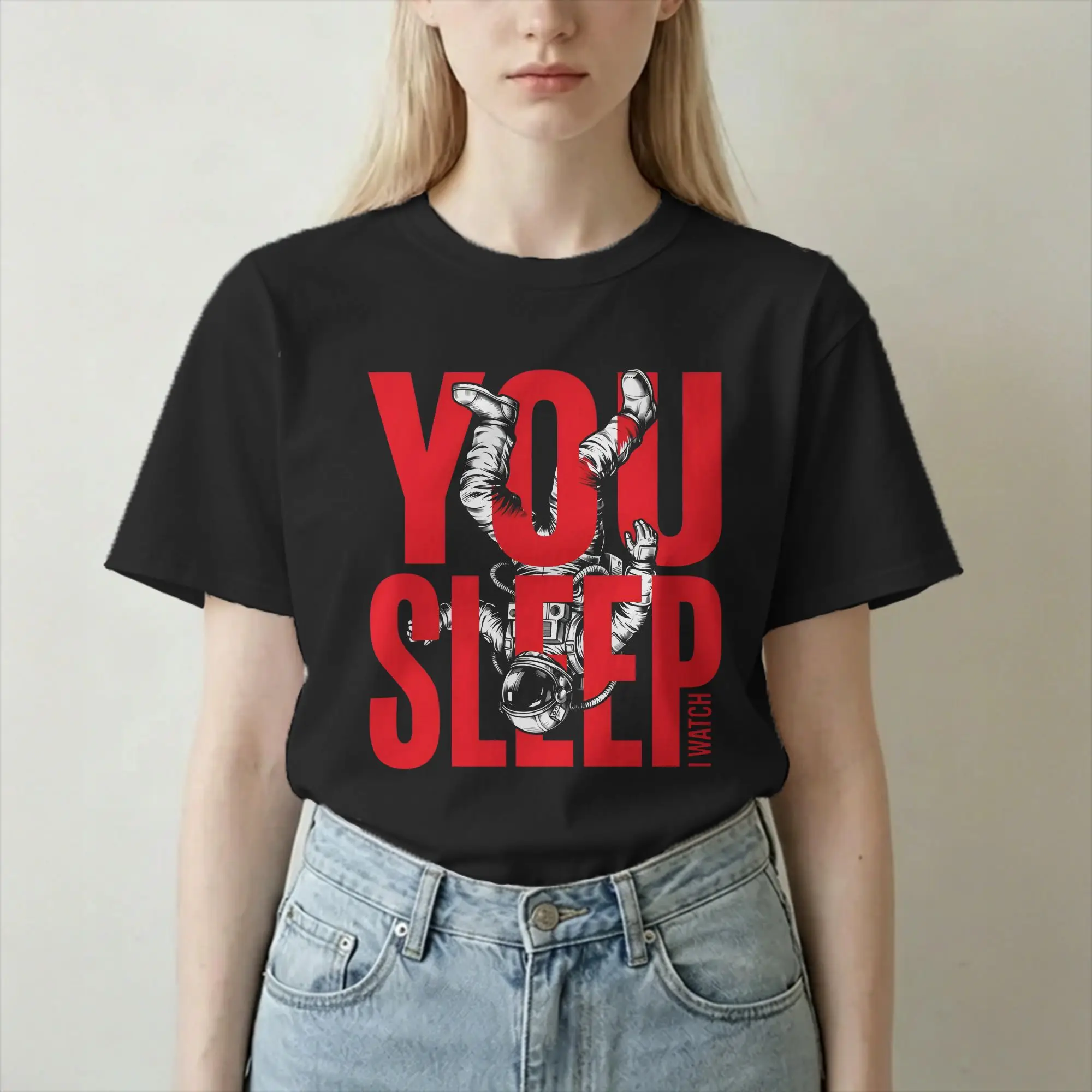 Project Hail Mary You Slept I Watched Astronaut Space Quote T-Shirts Men Women Humor 100% Cotton Tees O Neck T Shirts 6XL Tops