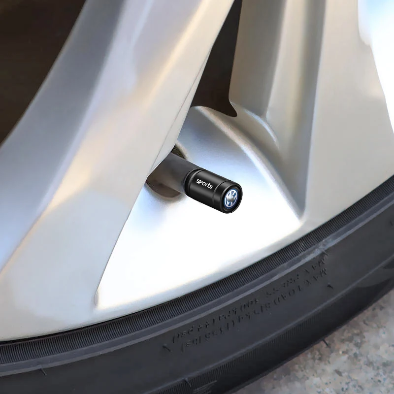 Auto-Schlüsselanhänger/4 Stück Auto-Styling Metall-Ventilkappen zur Staubschutz für VW GTI Polo Golf Passat B8 Tiguan Jetta ID.3 Arteon. – Detail 4