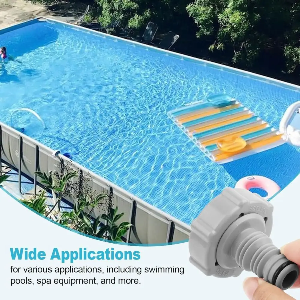 Swimming Pool Drain Parts ABS Drain Valve P6H1419 Durable Pool Drain Adapter Pool Hose Adapter