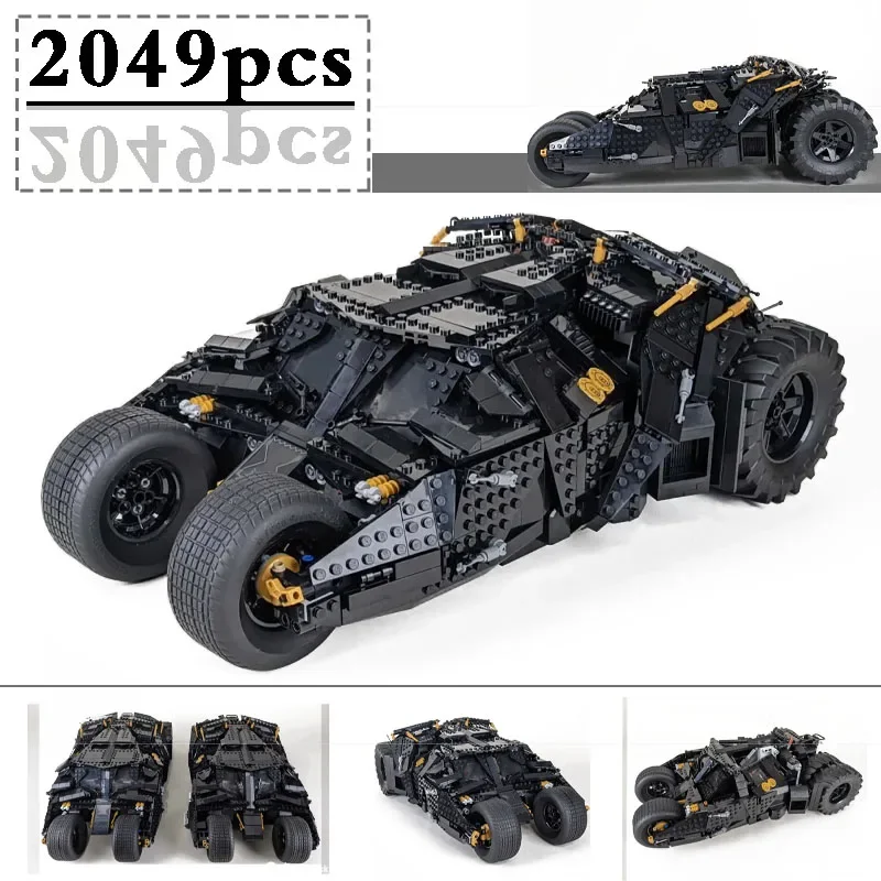 2049 Stuks MOC 76240 Tumbler Batmobile Model Bouwstenen Auto Bouwstenen Set Diy Speelgoed Kerstcadeaus voor Kinderen