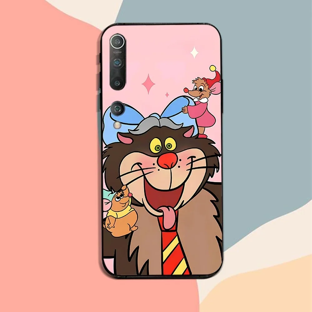 D-disney Cinderella Lucifer Cat Phone Case For Xiaomi 11 Redmi Note 11 5G 8T 9A 9 10T Note8Pro Note9 12SUltra Black Case