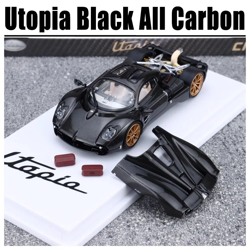 

CM Model 1/64 Pagani Utopia Black All Carbon Alloy Toy Motor Vehicle Diecast Metal Model Gifts
